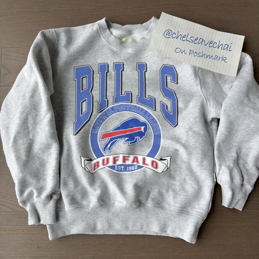 Vintage Buffalo Bills Crewneck Sweatshirt Retro NFL Football Shirt For Men Women
